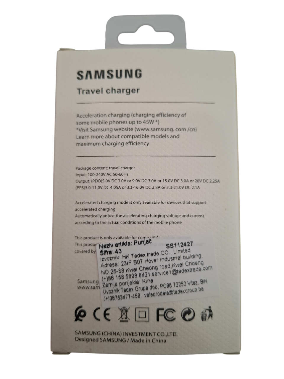 Adapter za napajanje 45W PD USB-C