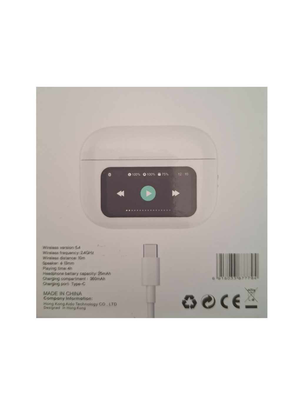 Bežične slušalice TWS115 - bijele