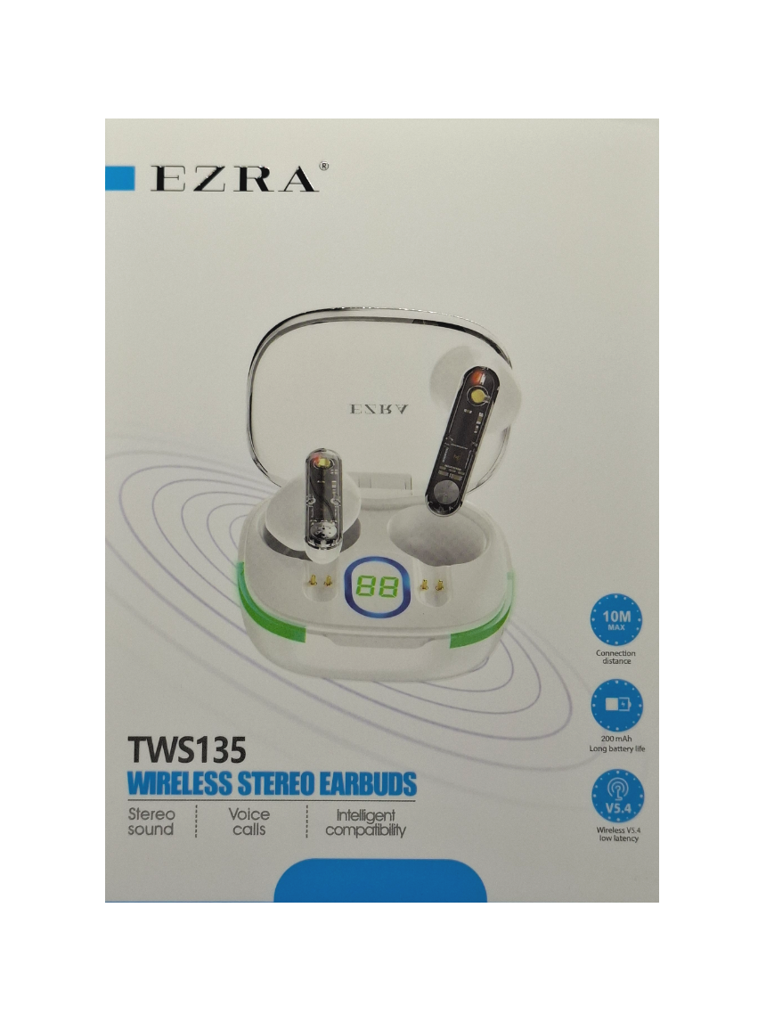 Bežične stereo slušalice TWS135 - bijele