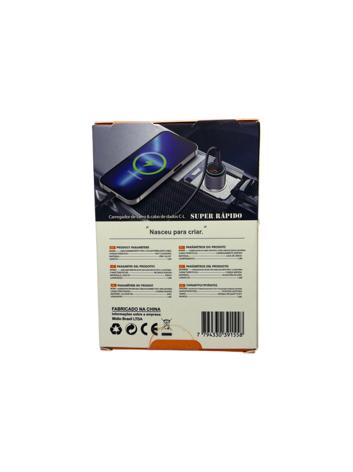 Auto punjač EZ-E01 sa kablom USB-C na Lightning
