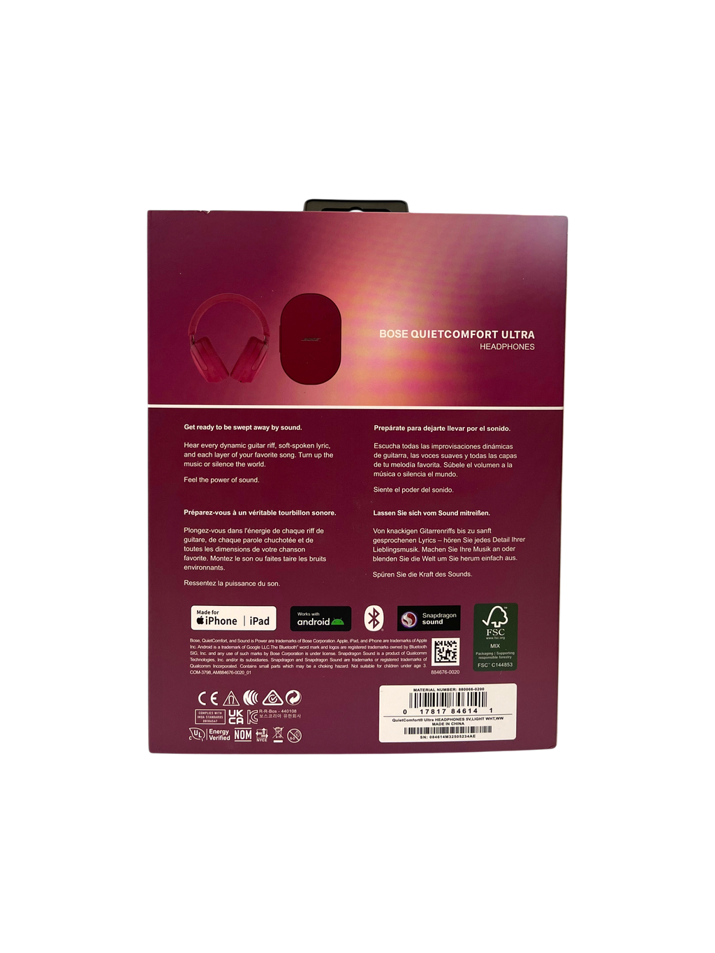 Bose QuietComfort Ultra slušalice - bordo