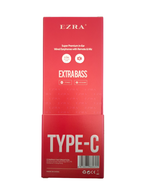 In-Ear slušalice sa Type-C priključkom i pojačanim basom EP104 - crne