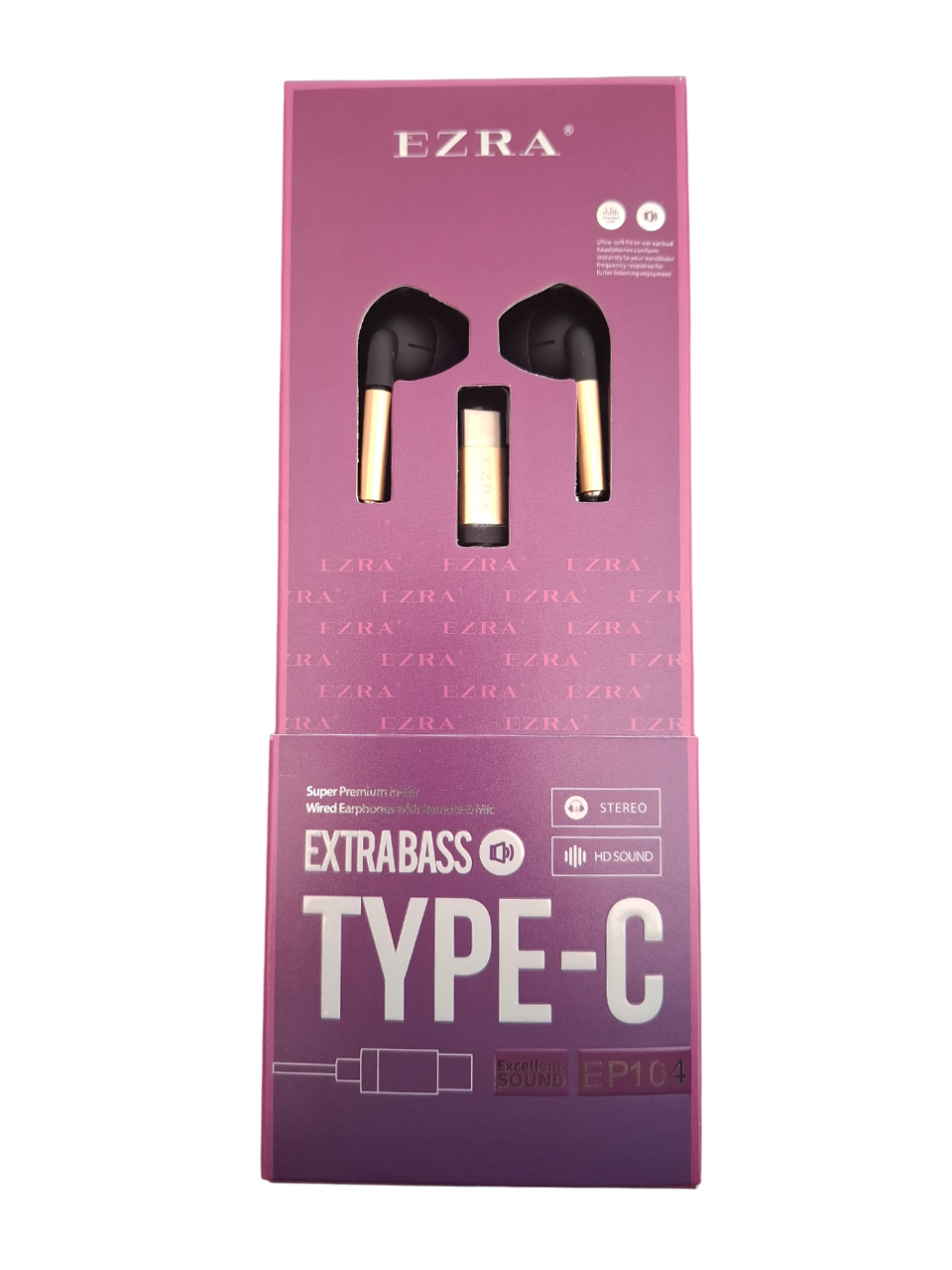In-Ear slušalice sa Type-C priključkom i pojačanim basom EP104 - zlatne