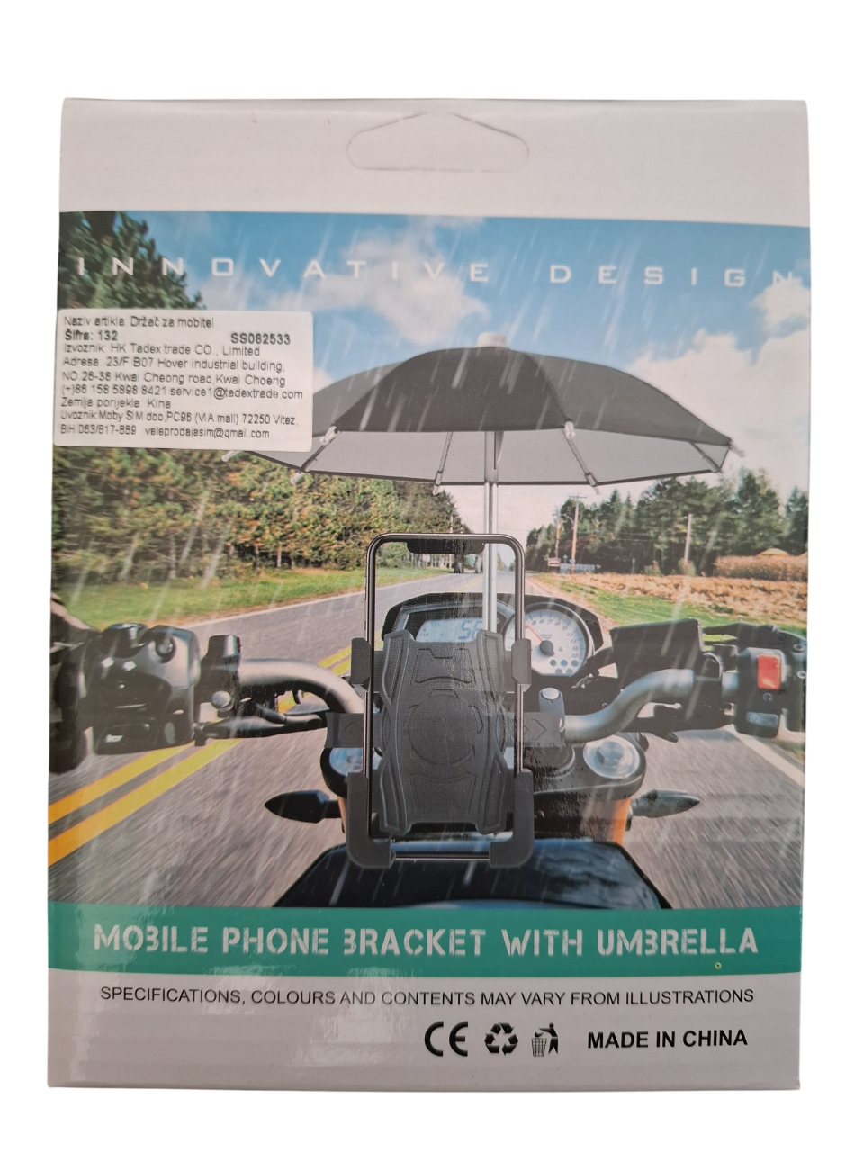 Nosač za mobilni telefon sa kišobranom