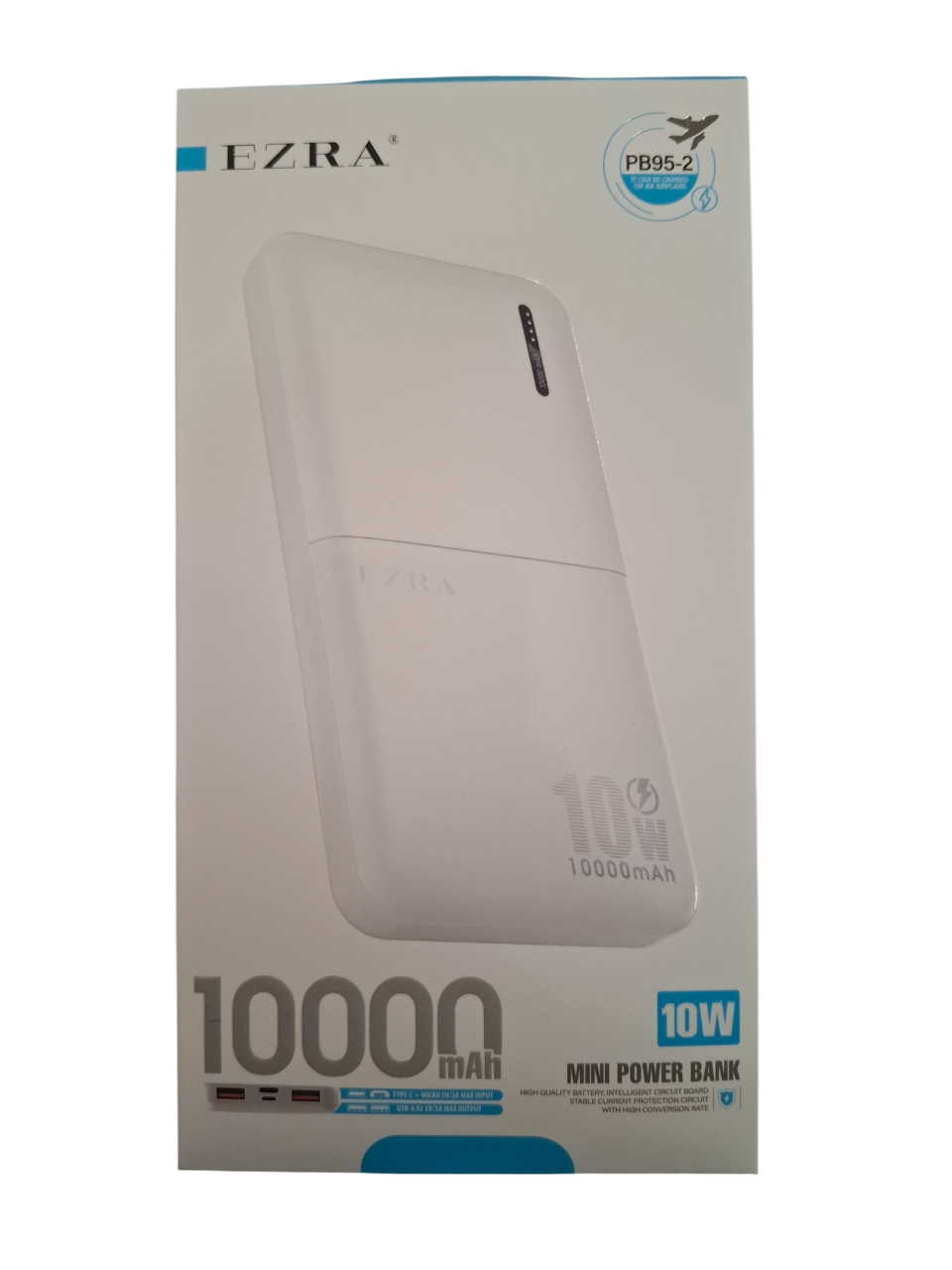 Prenosni punjač (Power Bank) PB95-2 10000 mAh - bijeli