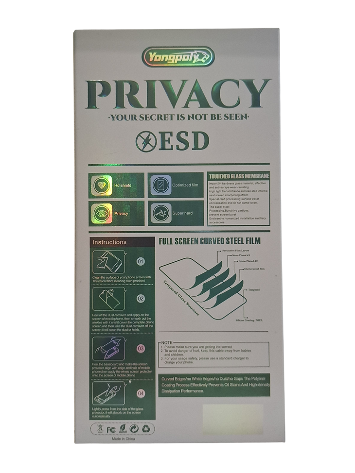 Zaštitno staklo za privatnost za iPhone (modeli u opisu)