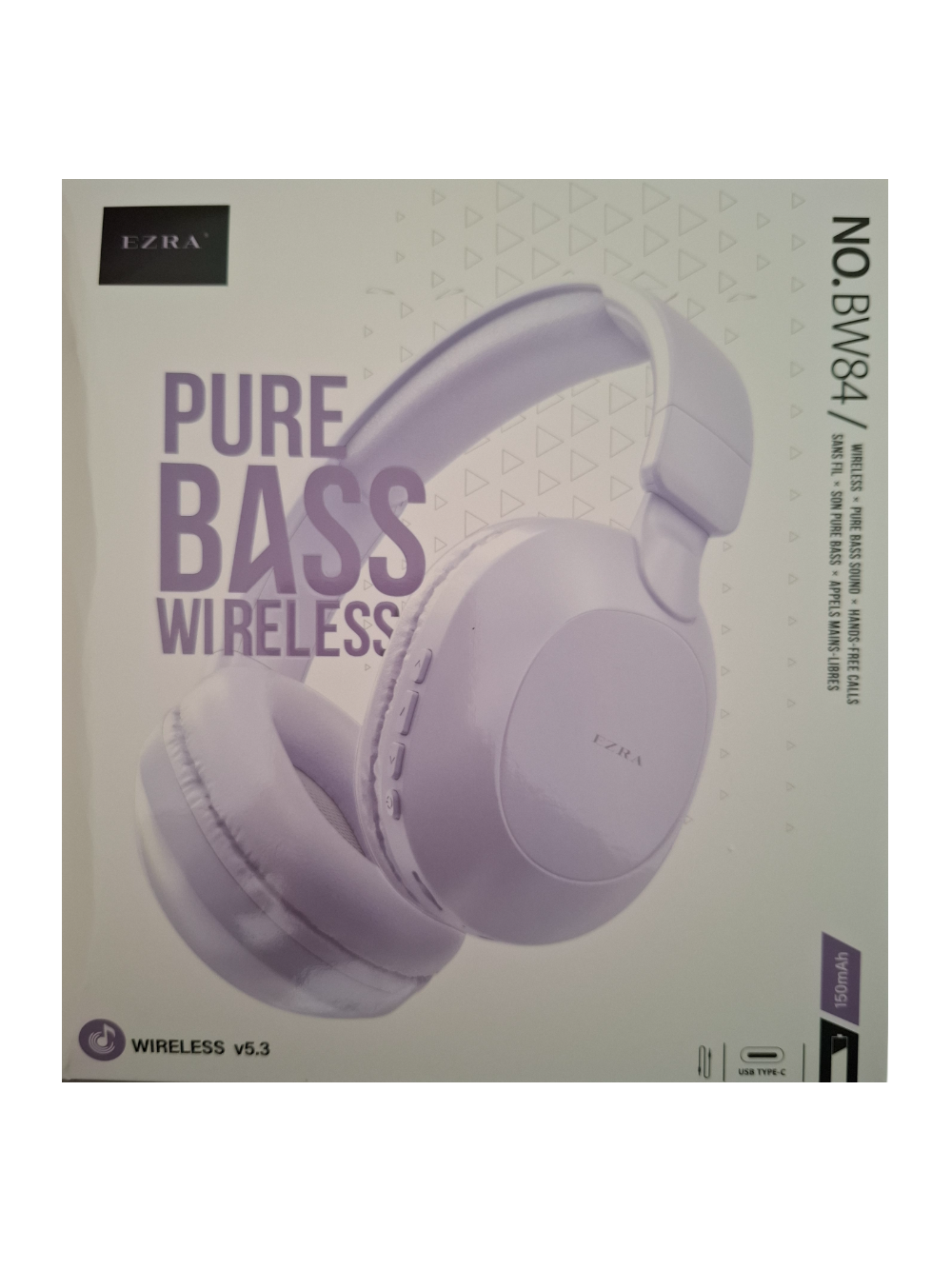 Pure Bass bežične slušalice BW84 - ljubičaste