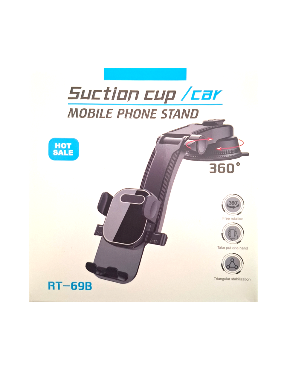 Auto držač za mobilni telefon sa nosačem sa vakuumskim pričvršćivanjem RT-69B