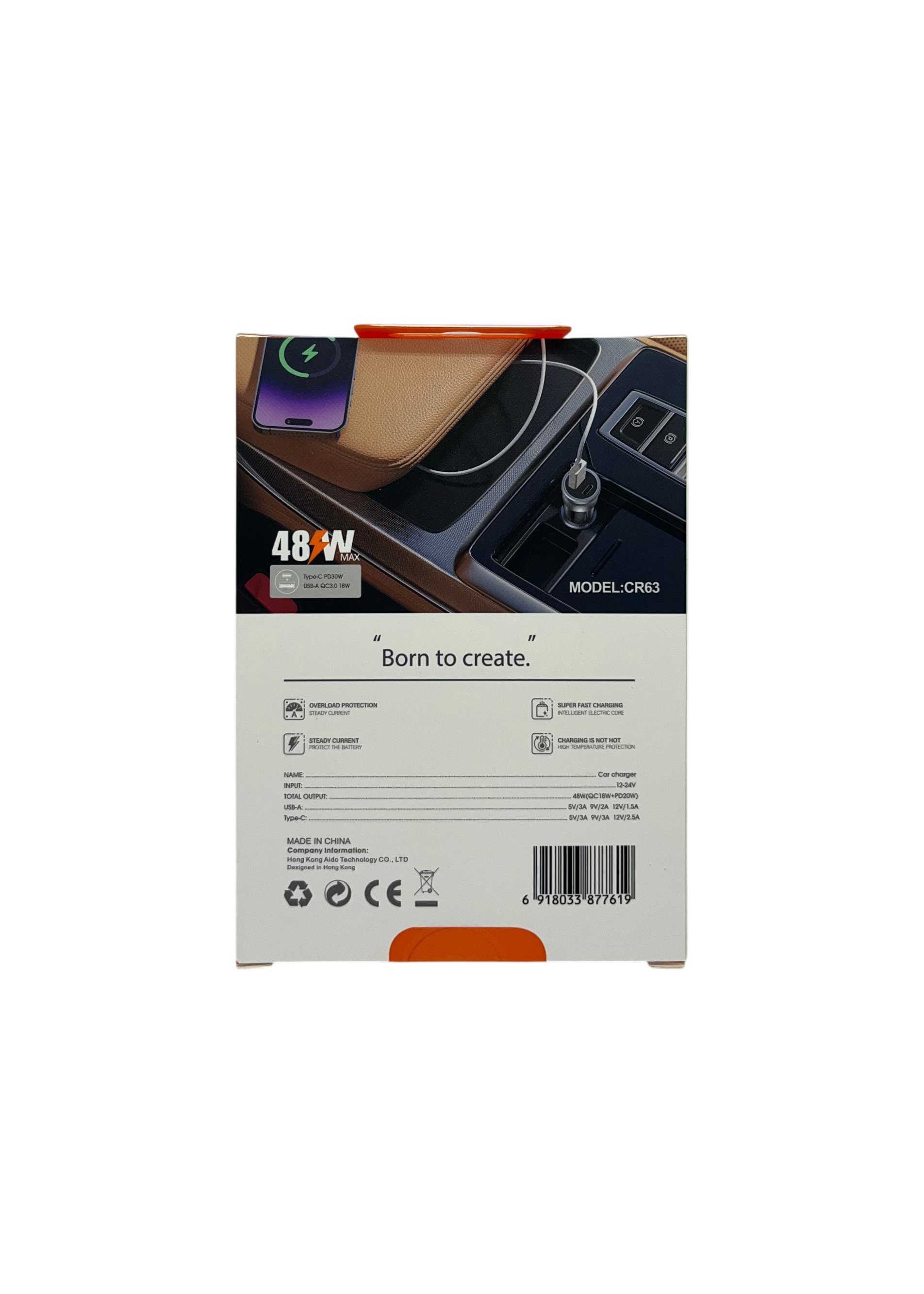 Auto punjač CR63 (PD 30W + QC 18W)