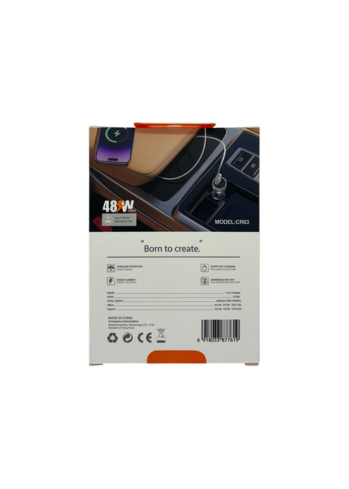 Auto punjač CR63 (PD 30W + QC 18W)