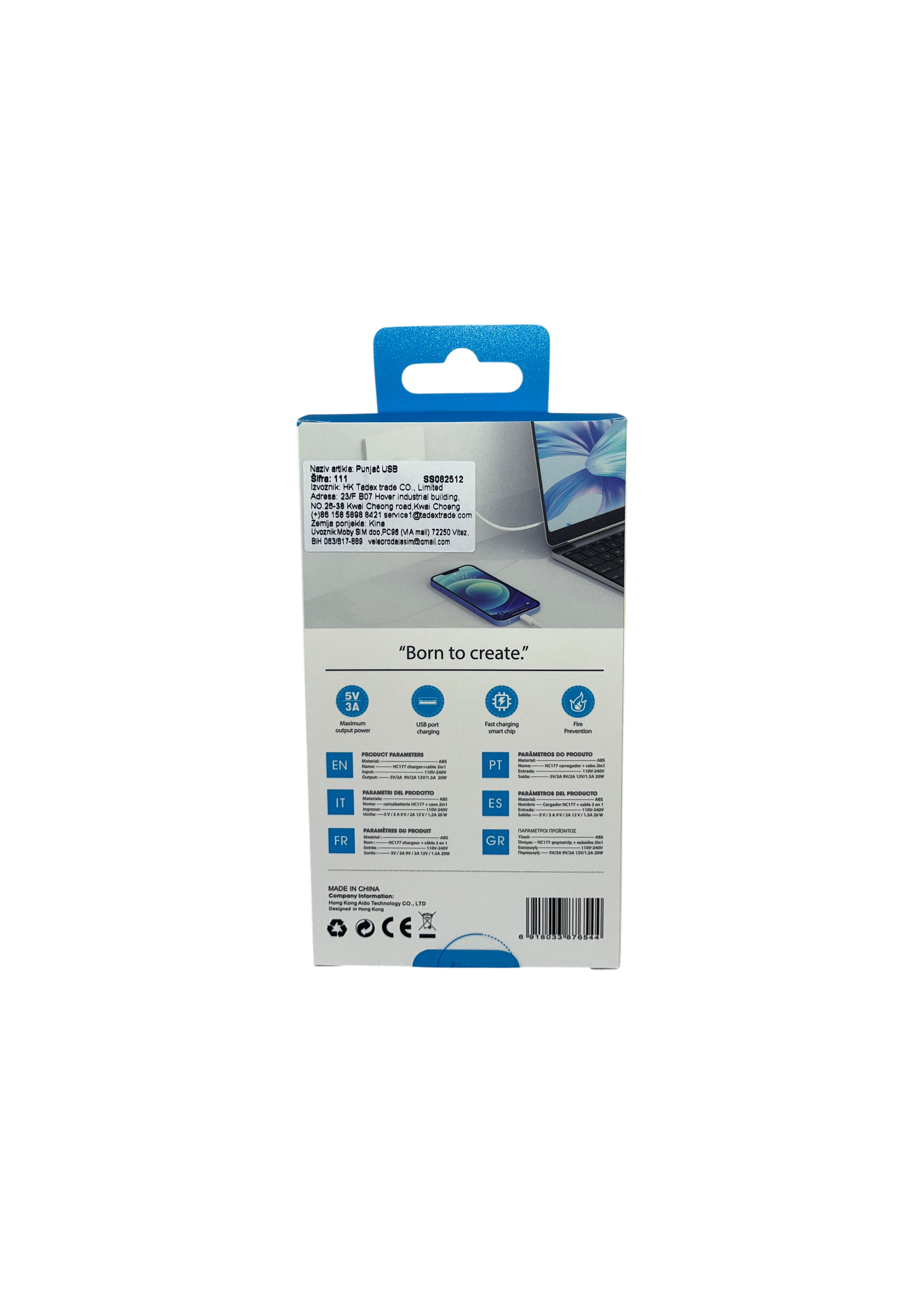 Set za brzo punjenje HC177 20W - USB-C na Lightning