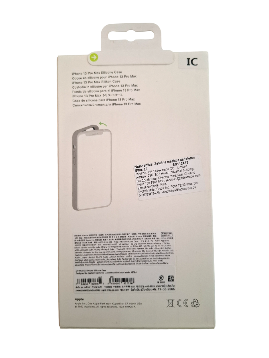 Silikonska maska za iPhone 13 Pro Max (MagSafe) - crna
