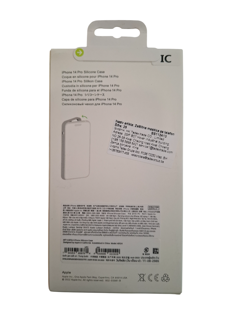 Silikonska maska za iPhone 14 Pro (MagSafe) - roza