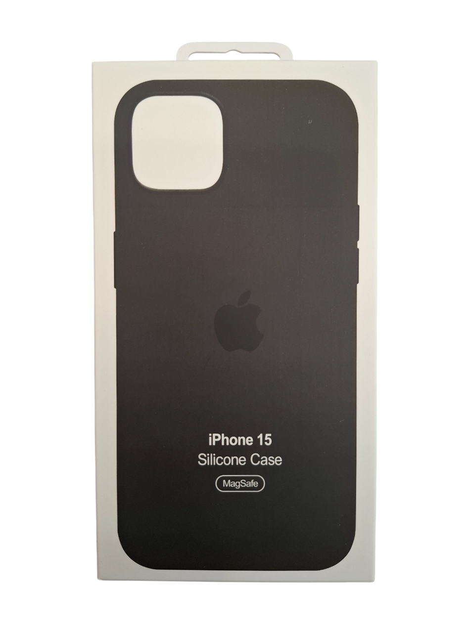 Silikonska maska za iPhone 15 (MagSafe) - crna